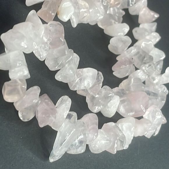 Rose Quartz Crystal Chip Necklace - Picture 8 of 14